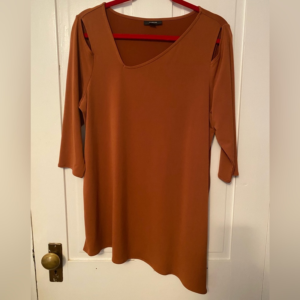 Alfani Asymmetrical Cold Shoulder Top, Size L